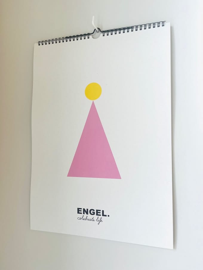 ENGEL. Verjaardagskalender - Duurzaam - Enkelzijdig - A3