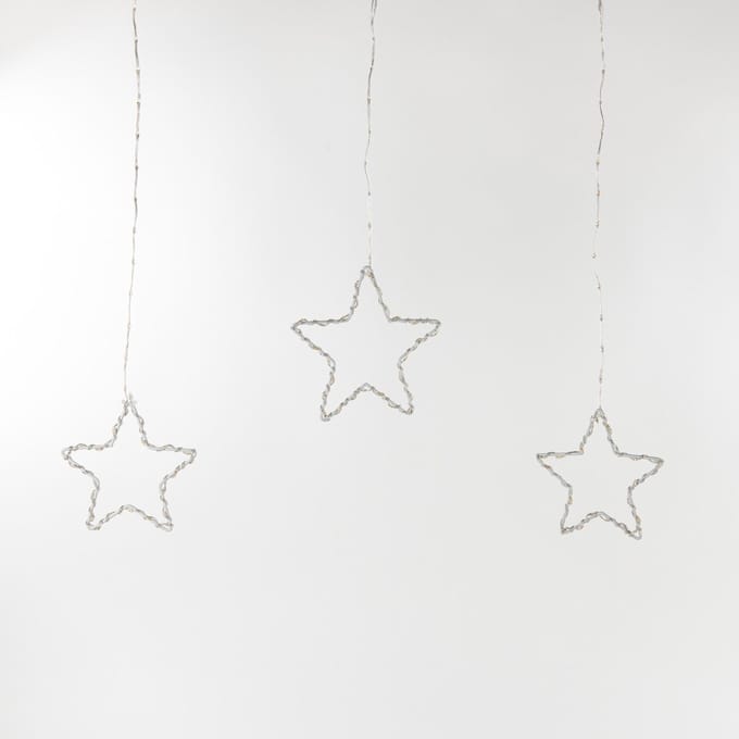 Lichtgordijn ster| 186 LEDs | 90x80 cm | Warm wit | Anna's Collection