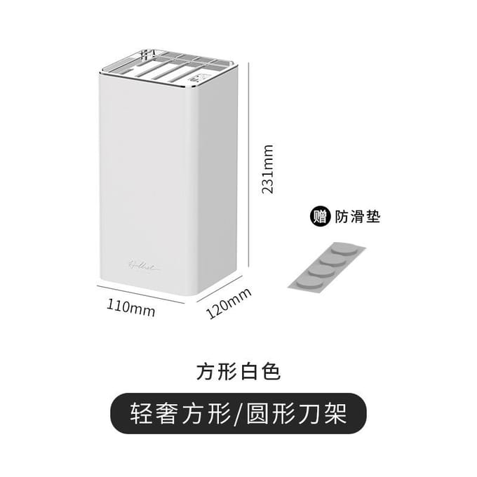 Support Porte-Couteaux Pour Cuisine Bloc en Acier Accessoires Haut de Gamme Durable Durable Utile Utile Sûr Sûr Qualité white