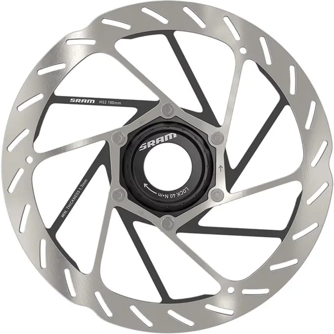 Remschijf inclusief stalen schroeven Sram HS2 Centerlock
