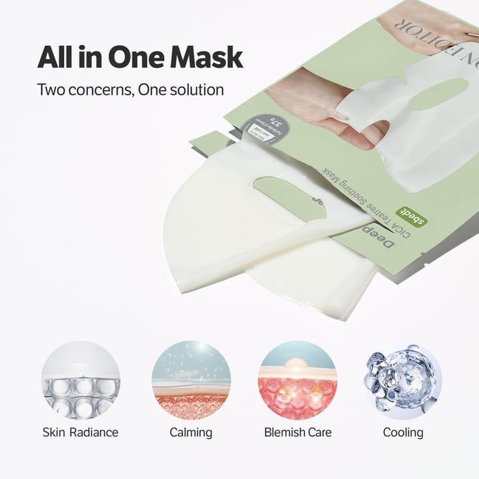 [SUNGBOON EDITOR] Deep Collagen Cica Teatree Verzachtend Masker 37g*4ST white