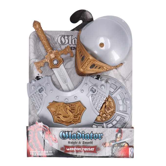 Top1Toys Ridderset 4-delig (grijs, kunststof, )