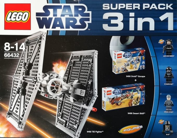 LEGO 66432 Star Wars 3 in 1 Pack (Sets 9490, 9492 and 9496)