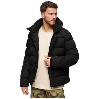 Superdry Onze Sport-pufferjas van Microvezel met Capuchon Zwart Grootte: S
