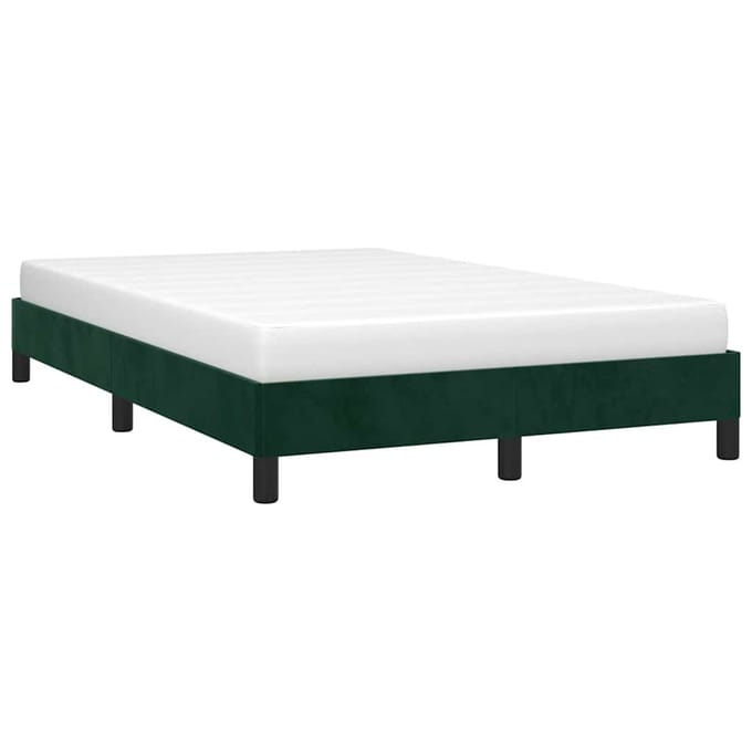 vidaXL - Bedframe - zonder - matras - 120x200 - cm - fluweel - donkergroen