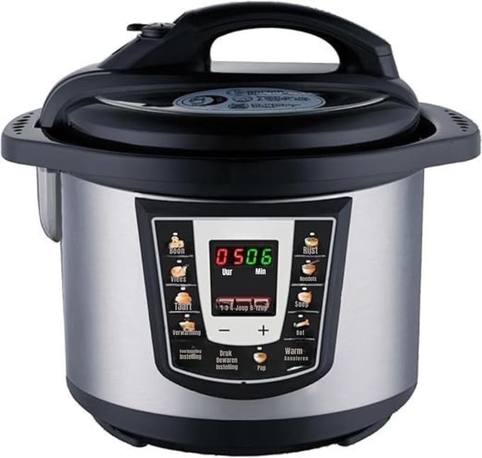 TIM® Multicooker - Multicookers - Zwart/Grijs - 35cm x 31cm x 34cm