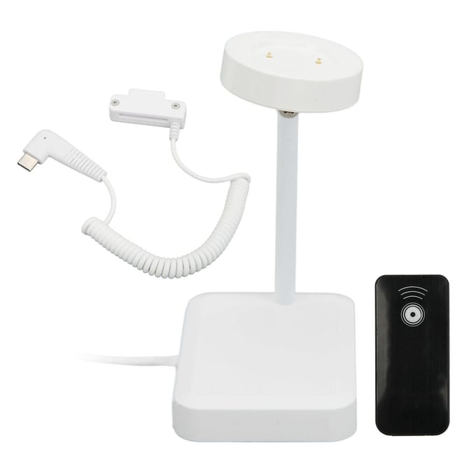 Anti-Diefstal Horloge Display Standaard met Afstandsbediening 90dB Beveiligingsalarm IR Ontgrendeling Magnetisch Snel white