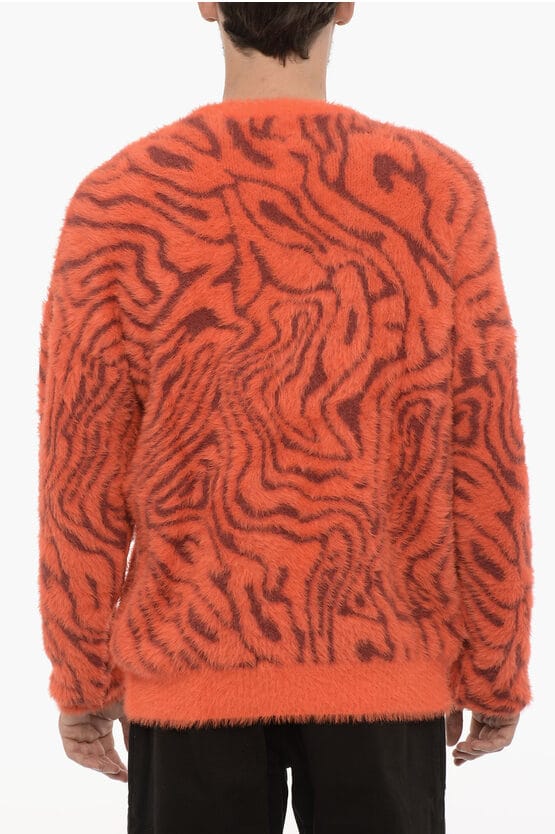 Zachte trui met ronde hals in Arancio, bordeauxrood