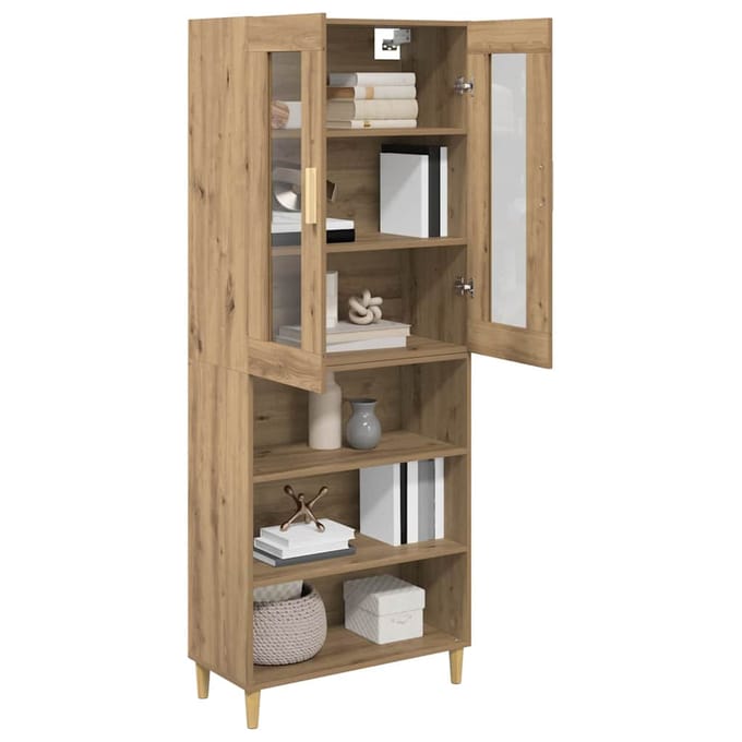 vidaXL - Highboard - Artisan - Eiken - 69,5 - x - 34 - x - 180 - cm