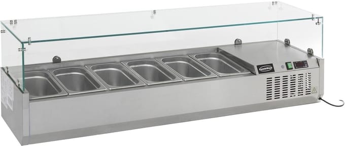 Combisteel Opzetkoelvitrine - 9x 1/3 GN - 2000x395x435mm