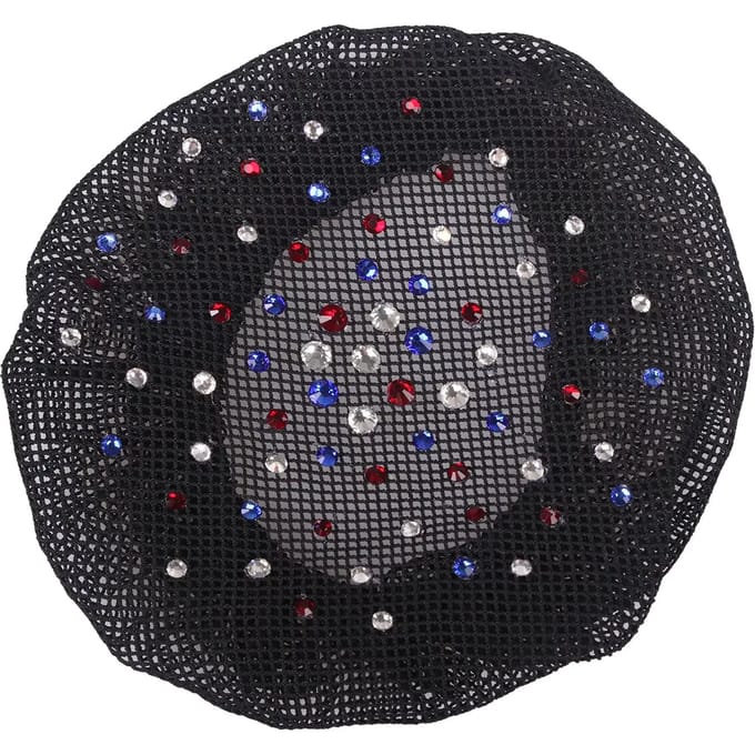 QHP haarnet Rhinestone - Zwart/ estate