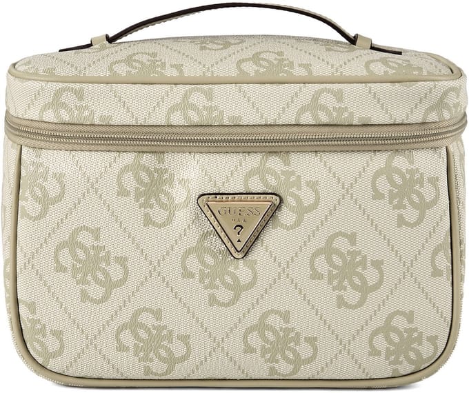 GUESS cosmetische tas Toiletry Train Case Sage Logo Lichtgroen