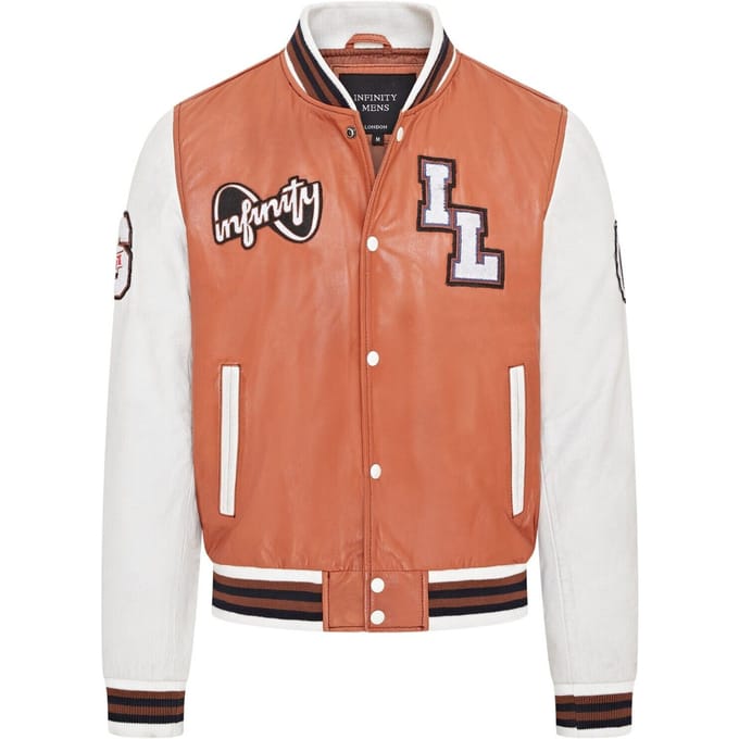 Heren honkbal leren Letterman bomberjack - Ashwood