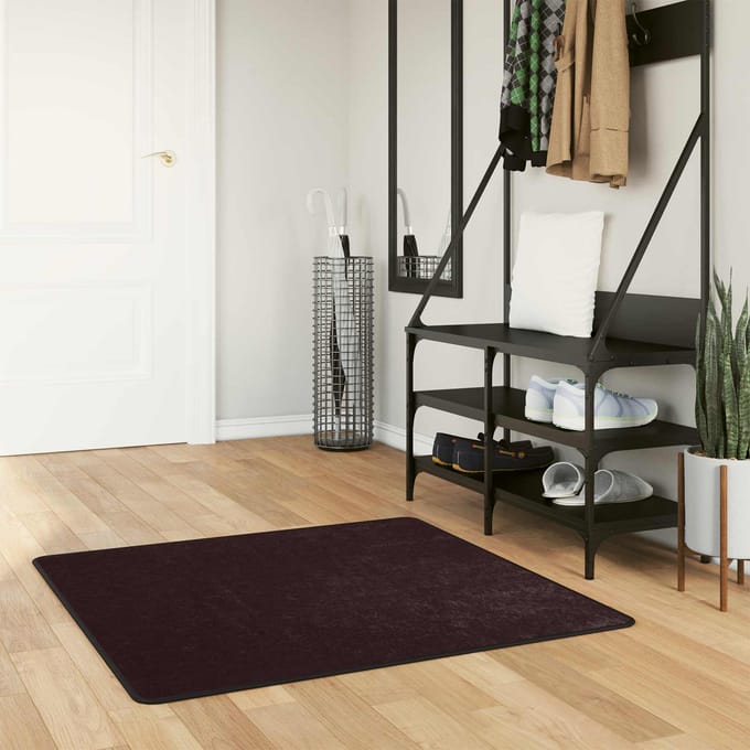 vidaXL - Tapijt - Runner - MARSA - Antraciet - 100 - x - 100 - cm - Polyester - en - PVC
