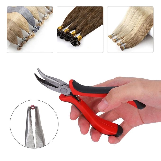 Professionele Hairextension Tang Micro Ring Tang Tool Salon Beauty Haarstyling Tool red