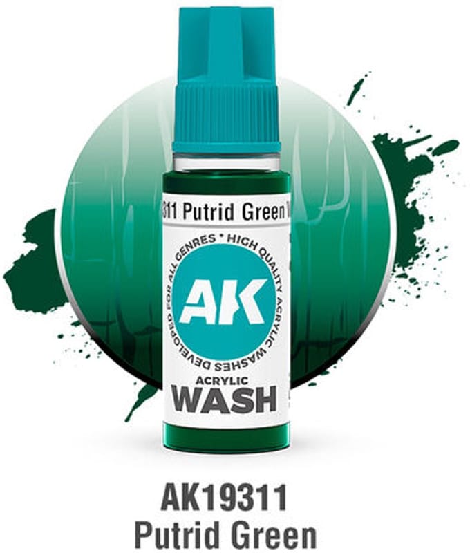 AK 3rd Gen Acrylics: Putrid Green Wash (18ml)