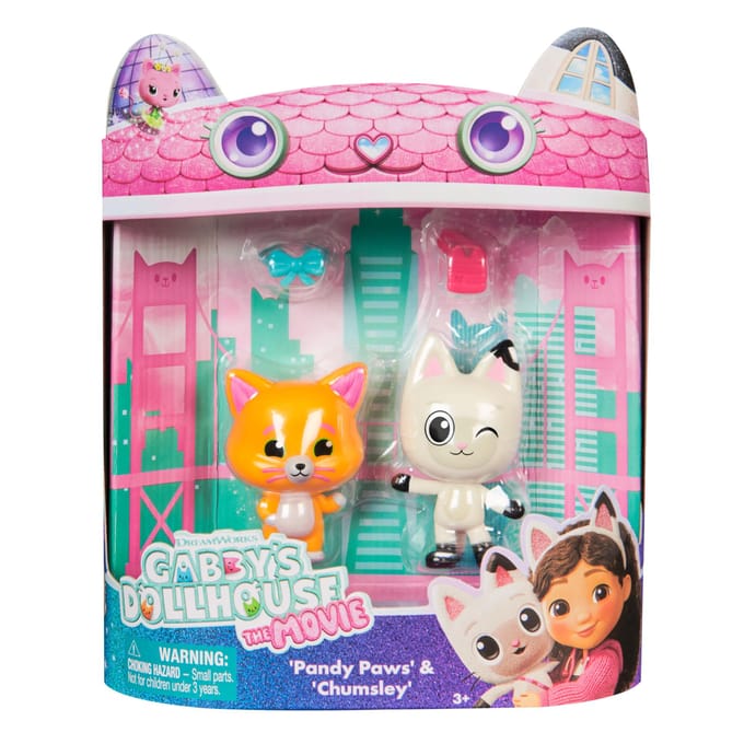 Spinmaster Gabby’ Poppenhuis The Movie – Speelfigurenset met 2 katjes – Pandy & Chumsley