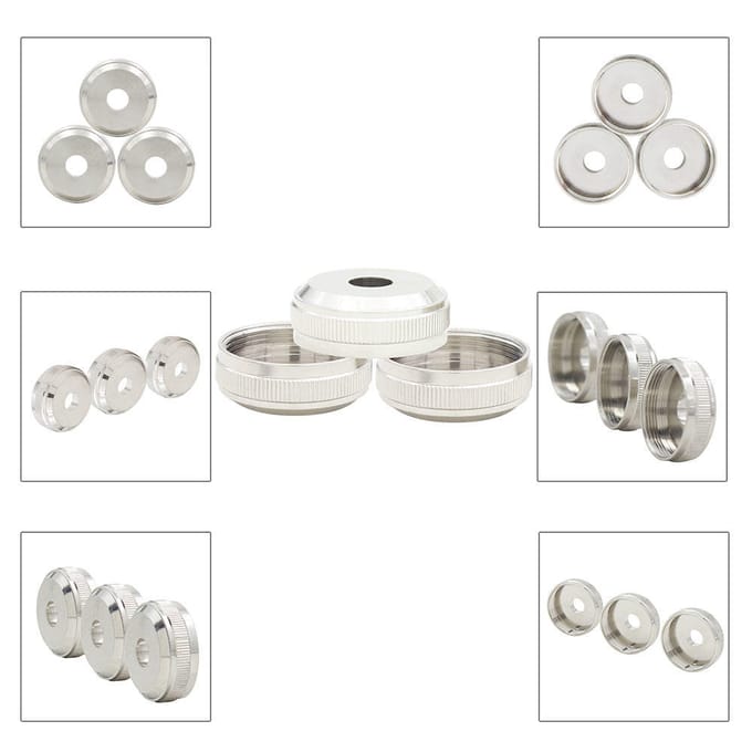3 stks Trompet Sleutel Knop Zuiger Ventieldop Schroef Koperen Accessoires Deel white