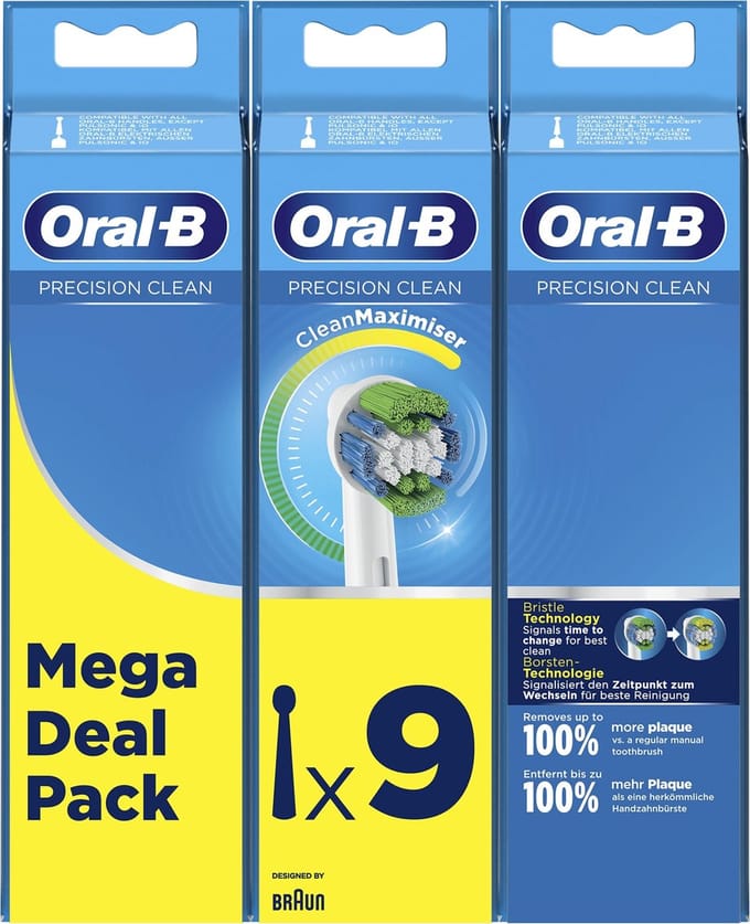 Oral-B Precision Clean - Met CleanMaximiser-technologie - Opzetborstels - 9 Stuks