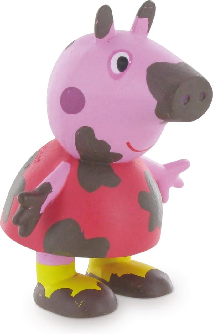 Comansi Speelfiguur Peppa Pig: Peppa Pig Mud 6 Cm Roze