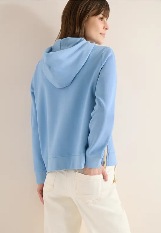 Hoodie met ritsdetails