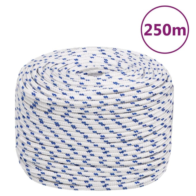 vidaXL - Boot - touw - 6 - mm - 250 - m - polypropyleen - wit