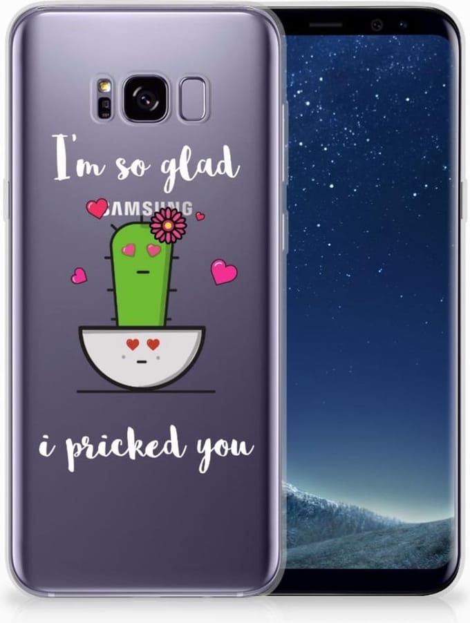 Samsung Galaxy S8 Plus Telefoonhoesje met Naam Cactus Glad