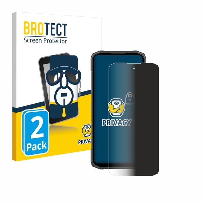 BROTECT - privacy screenprotector voor Doogee Blade 10 Power - Folie Beschermfolie Blauwlichtfilter 2 Stuks