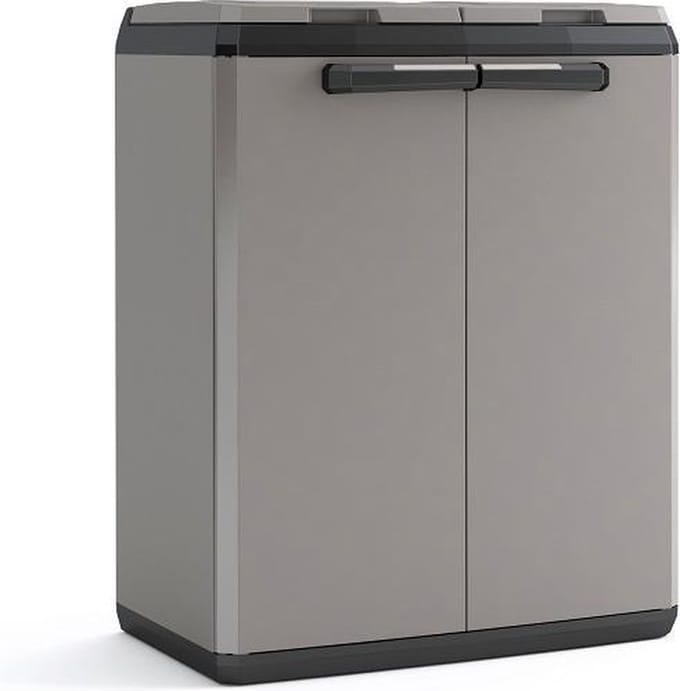 Keter Split basic recycling system - 68x39x85 cm - donker grijs/zwart