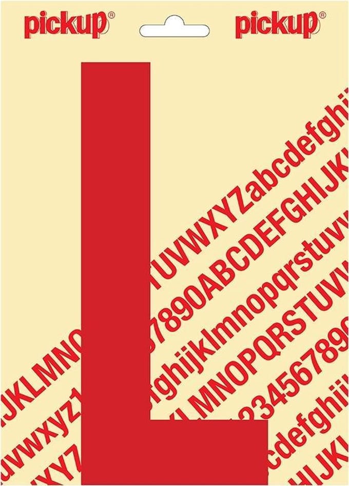 Pickup plakletter Nobel 200mm rood L - 31022200L