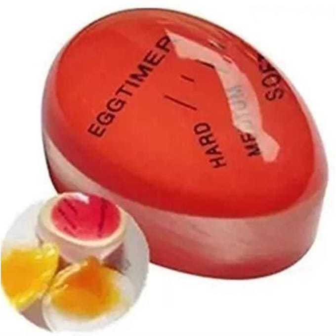 XM519-Minuteur Cuisine Cuisson Oeuf Change de Couleur Dur - Mollet - Coque Rouge-1pc