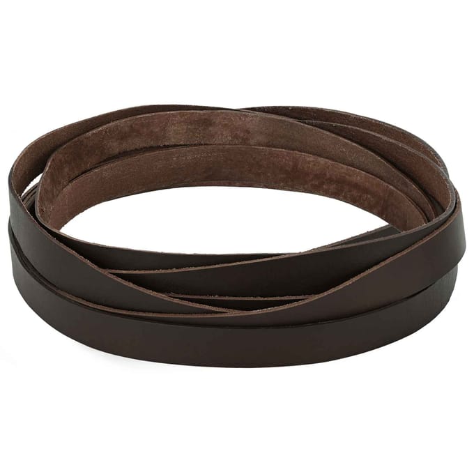 vidaXL - Leren - riem - 1 - Donkerbruin - 500 - x - 1 - cm - Leer