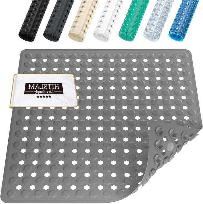 Douchemat-Antislip-53 x 53 cm-grijs-c