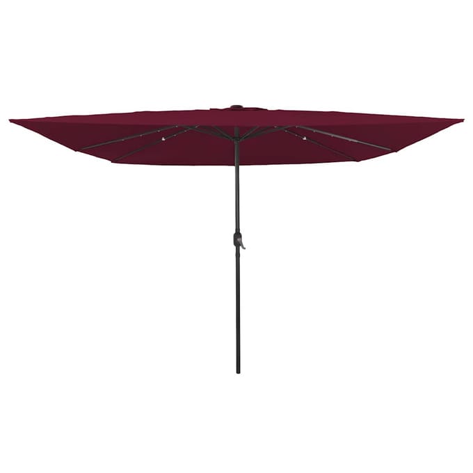 vidaXL - Tuinparasol - Bordeaux - Rood - 295 - x - 295 - x - 245 - cm - Polyester - en - Staal