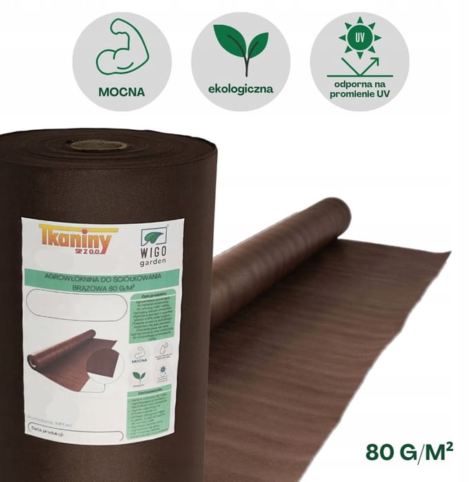 Agrotextiel Bruin 80g/m² UV-bestendig 80cm x 100m