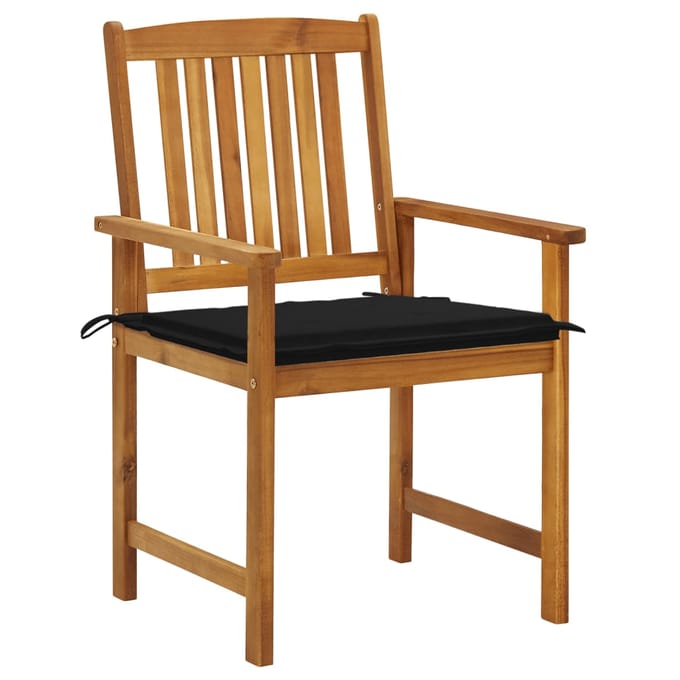 vidaXL - Tuinstoelen - 6 - st - met - kussens - massief - acaciahout