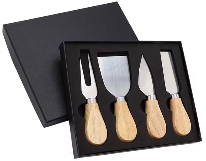 Consumerce® 4-Delige Kaasmessen Set - Kaasmes - Kaasmessenset - Tapas Kaasplank - Kaasmesjes