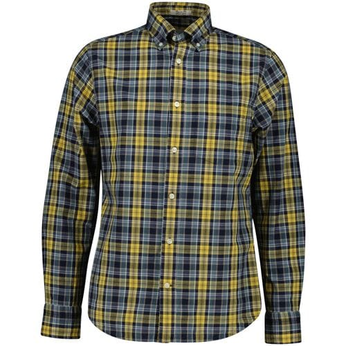 Gant Overhemd Organic Cotton Archive Poplin Check Naval Blue / male