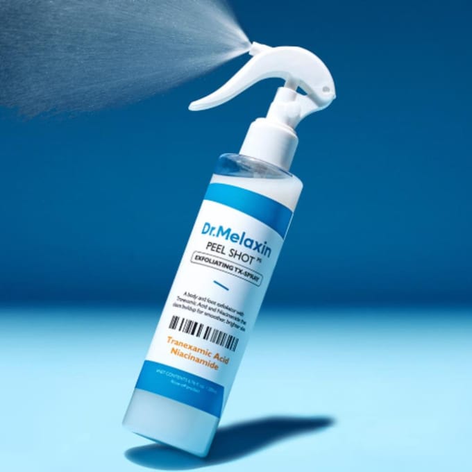 Dr. Melaxin Peel Shot TX Spray Exfoliant 200ml Soin Éclaircissant pour le Corps gray