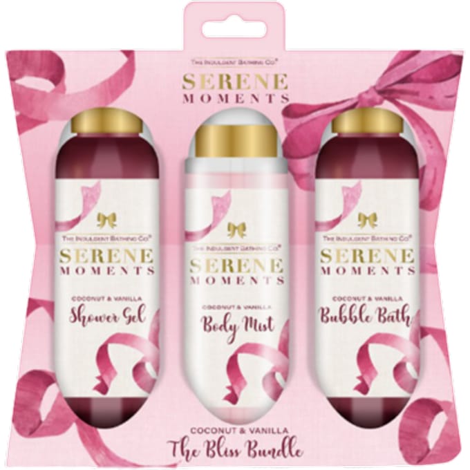 Serene Moments Coconut & Vanilla Bliss Bundle Bath Set – 3 stuks