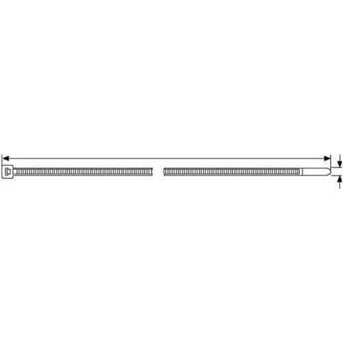 HellermannTyton 138-00034 UB270C-N-PA66-NA Kabelbinder 270 mm 4.60 mm Natuur 100 stuk(s)