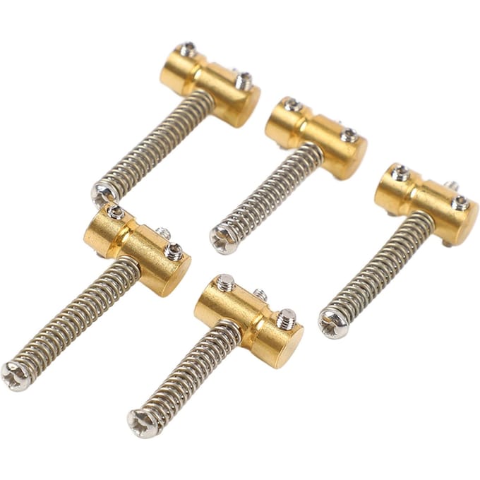5 Stuks Gecompenseerde Zadels Betere Resonantie Messing Vintage Elektrische Basbrug Zadeltje beige