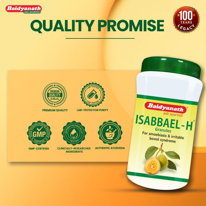 Baidyanath Isabbael H Granules 200g Pak Ayurveda Kruidenmiddel ter Ondersteuning van de Spijsverteringsgezondheid
