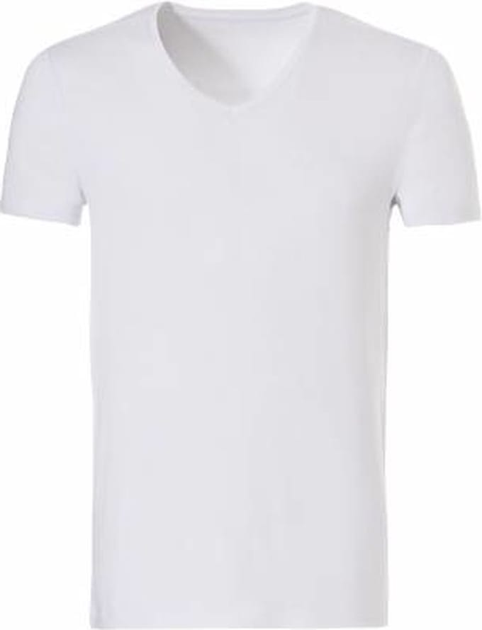 Ten Cate Basics t-shirt v-hals wit voor Heren | Maat M