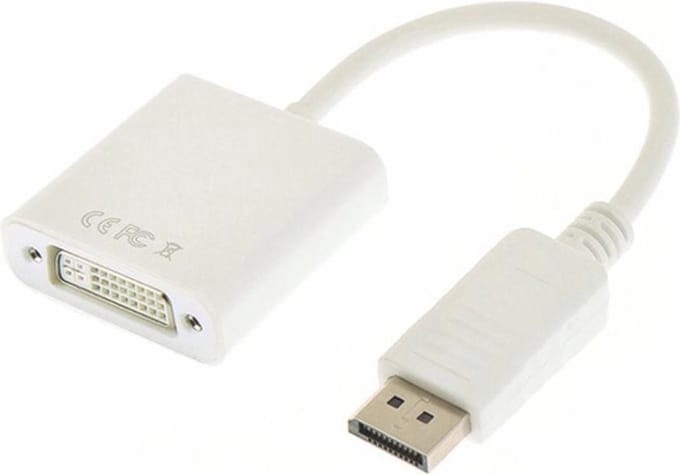 XIB Displayport naar DVI / DP to DVI adapter - Wit