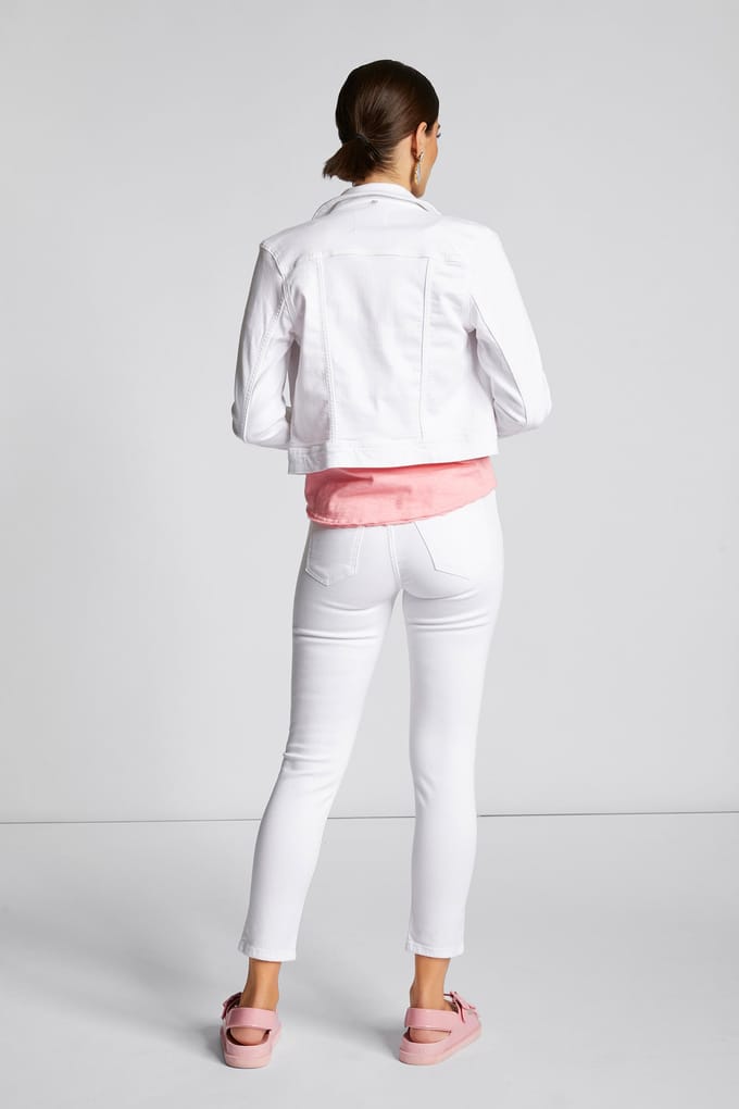 Rich & Royal Midi Coloured Denim White Maat: W26L32 | Slim Jeans Outlet | Dames | Wit