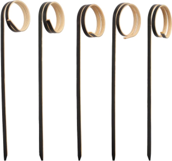 100 Fingerfood prikkers 11 cm zwart Twister