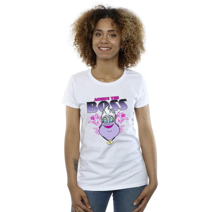 Disney Dames/Dames De Kleine Zeemeermin Ursula Mama Is De Baas Katoenen T-Shirt (Wit)