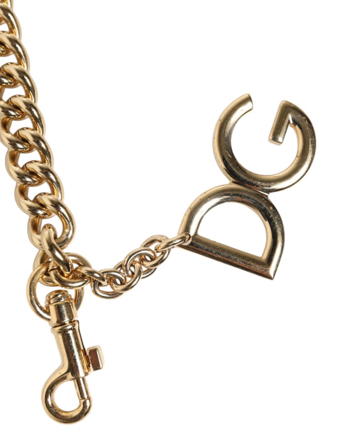 Bruin Luipaard Gouden Messing Ketting Accessoire Schouderband