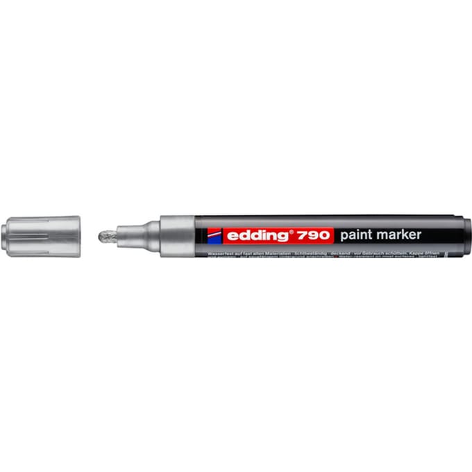 Paintmarker edding 790 op alcoholbasis 2-3mm zilver